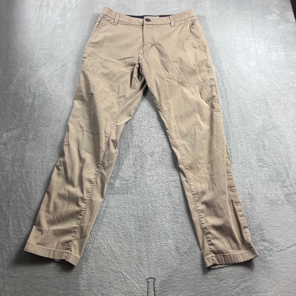 Birddogs Mens‎ Khaki Chino Pants Stretch Cotton Blend 30x30 Tan Slim Straight